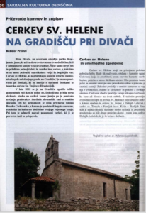 Church of St Helena at Gradišče near Divača