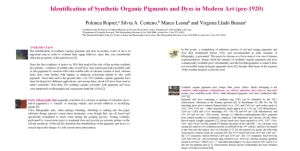 Identification of Synthetic Organic Pigments in Modern Art