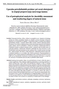 The use of petrophysical tests in the assessment of the durability and weathering rate of natural stone