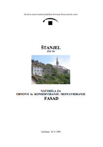 Instructions for the reconstruction and conservation/restoration of the facades of Štanjel, EŠD 760