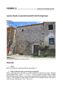 Lime façade on dressed stone walls (grouting): sample 5