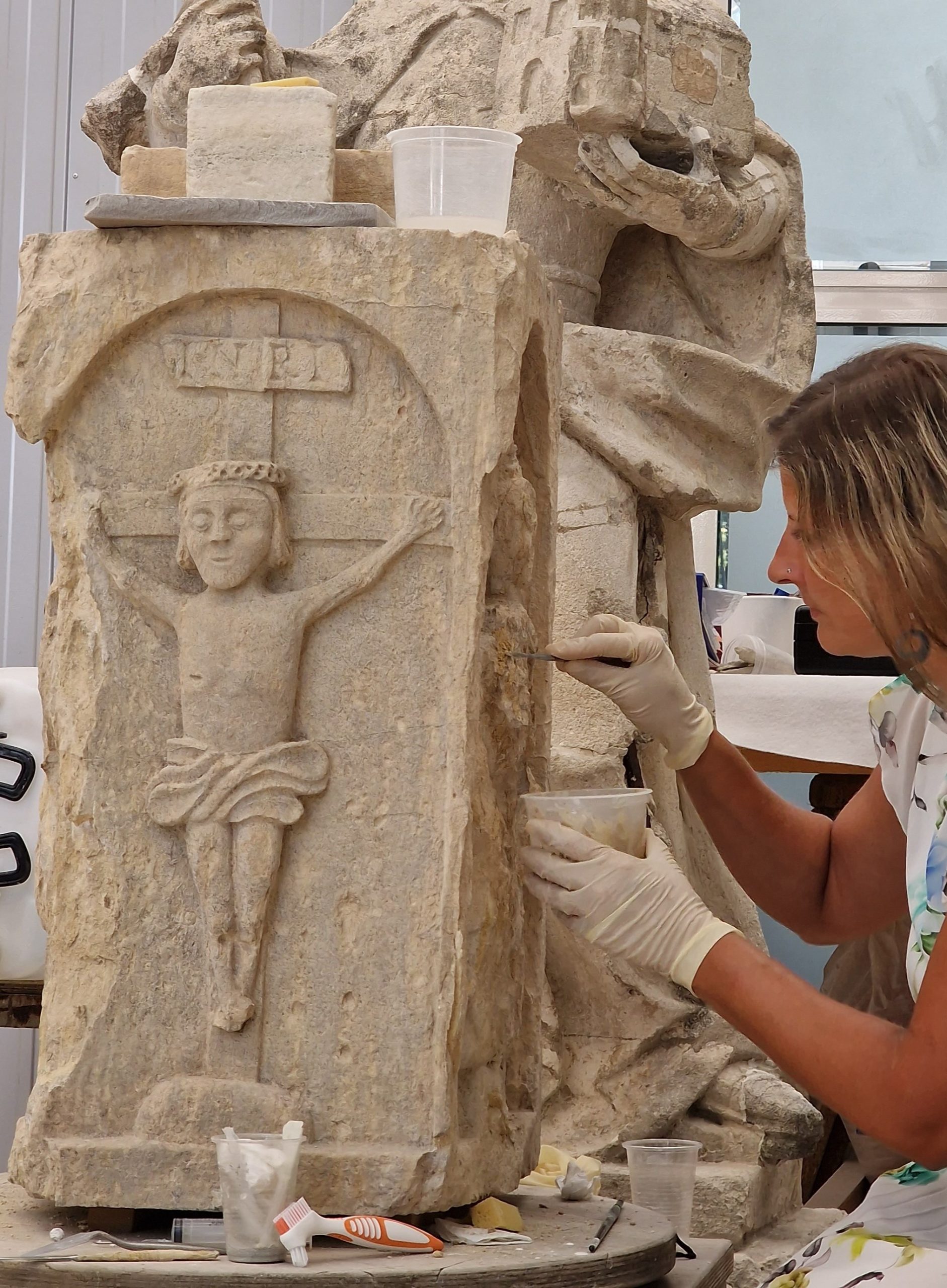 Srževica - Conservation of a stone marker